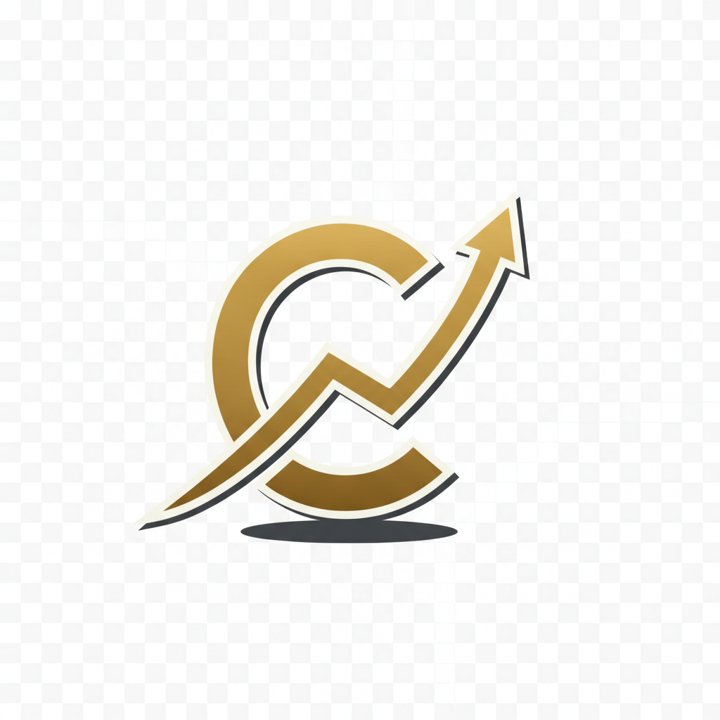 Logo Clinix — la lettre C prolongée par une courbe de croissance